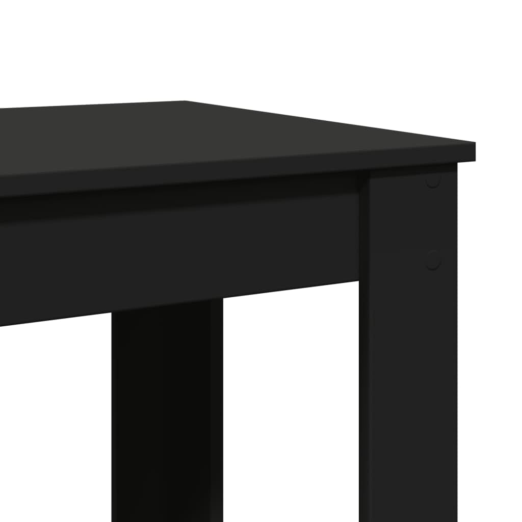 Table de Bar rectangulaire Noir 102x50x103,5 cm en Bois d'ingénierie pour Espace Cuisine Salon Salle à Manger extérieur Bureau comptoir mobilier modulable et Robuste