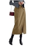 [神戸レタス] スカート 裏微起毛 タイトスカート ストレッチ 秋 冬服 防寒対策 あったかスカート レディース [M3799] M ロング モカ