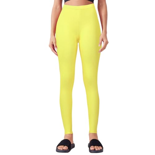 Leggings Gelb für Damen, Party Fashion, für Karneval Mottoparty