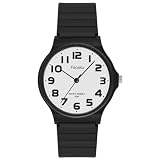 Facasu Analog Kids Watch for Boys Girls,50M Waterproof Children Quartz Soft Strap,Easy to Read Time Watch for Kids Girls Boys Ages 5-12(Black)