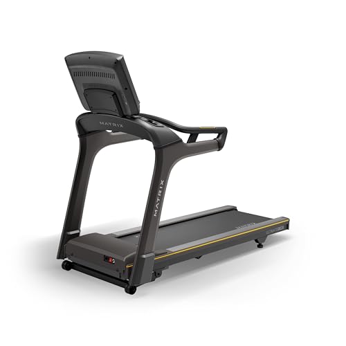 Image of Matrix Fitness T50 Treadmill with XUR | 22 inch Touchscreen (WiFi+BT+HDMI) | Club-Quality Treadmill for Running, 5K & Marathon | Heavy-Duty Frame, Extra-Thick 20 inchx60 inch Deck, Industrial Cushioning