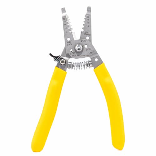 IDEAL Electrical 45-221 Reflex Super T-Stripper Wire Stripper Stainless Steel 8-16 AWG Solid 10-18 AWG Stranded