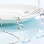 Tarsus Initial Cubic Zirconia Necklace Jewelry Gifts for Women Adjustable Chain 18" + 2" - Image 4