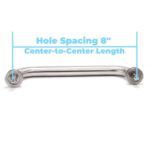 8 Glass Shower Door Handle for Frameless Doors, Brushed Nickel