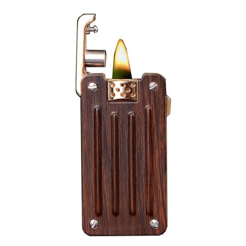 Encendedor de queroseno, diseño mecánico de metal retro para barbacoa, velas y uso al aire libre, para hombre