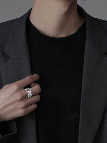 Dorunmo 2025 Class Ring for Men High School Sterling Silver Various Color Mens Class Rings Customizable Graduation Rings with Birthstone Senior Ring Graduation Jewelry Gift4