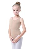 Daydance Girls Nude Leotards Seamless Dance Undergarment for Ballet, Gymnastics with Adjustable