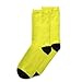 SyXIOP Lemon Yellow Fashion performance crew socks running lightweight wicking white socks women (2-Pair)