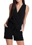 kurzes Bein ONLY Damen Jumpsuit ONLPoptrash Life kurzer Sommer-Einteiler 15141380 Black XS