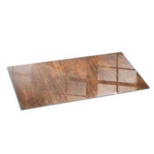 Verre trempé de cheminée résistant chaleur plaque sol 125x50cm - 2