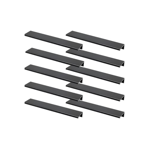 Puxadores Slim de Armário Retro Tito 128mm Conjunto de 24 Móvel (Preto Fosco)