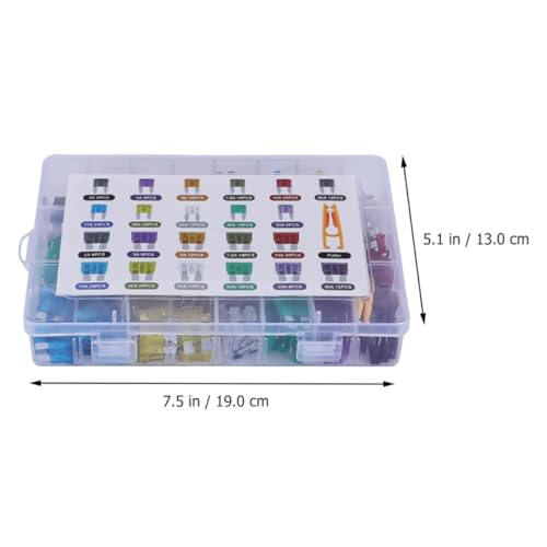 Kit de fusibles para auto con 300 piezas, con fusibles precisos y herramienta extractor, material de aleación de zinc y PC que protege el automóvil de corriente excesiva miniatura 2