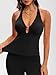 NODHUT Women's Workout Tank Tops Sexy Summer Deep V Neck Racerback Ribbed Fitted Going Out Camisole Tops Black S