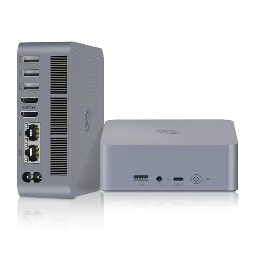 Beelink EQi12 12650H ミニ pc、最大4.7GHz 10C/16T デュアルLAN対応mini pc 24GB LPDDR5 1TB M.2 PCle4.0 SSD 電源内蔵、4K HDMI、WiFi6、BT5.2、冷風冷却、省電力ビジ