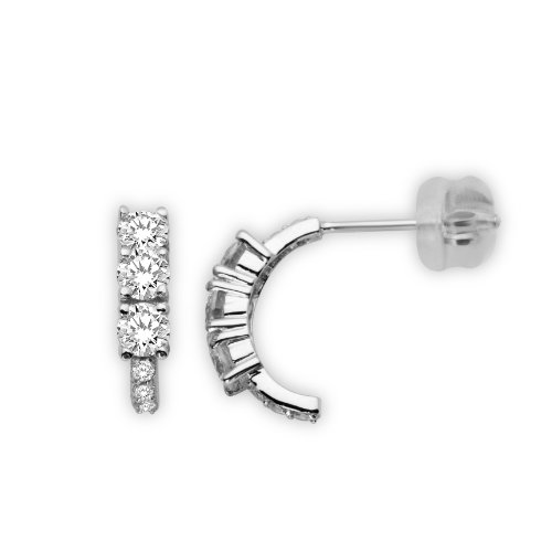 Preisvergleich Produktbild Miore Damen-Ohrringe 9 Karat (375) Weißgold Zirkonia MP9093ZE