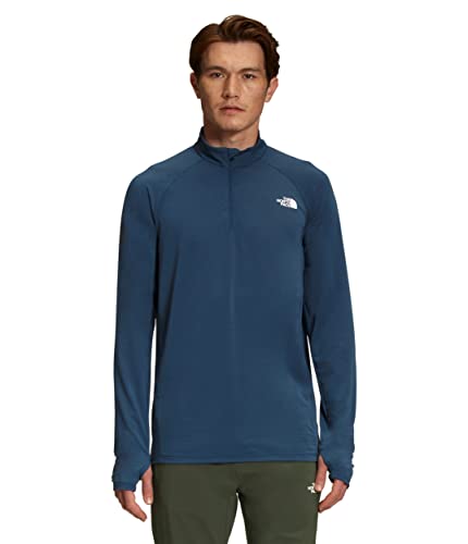 THE NORTH FACE Men's Wander ¼ Zip Performance Pullover, Shady Blue, XX-Large