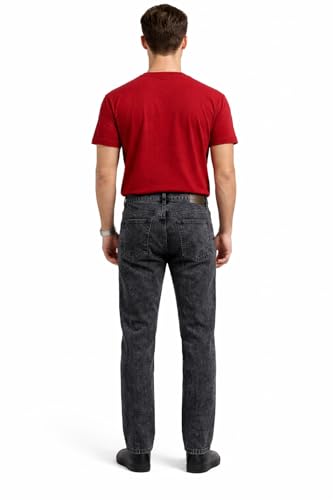 Image of Men's Baggy Jeans - Relaxed Fit Streetwear Denim Pants | Oversized Wide-Leg Mid Rise Jeans (in, Numeric, 30, Regular, Standard, Charcoal Gray)