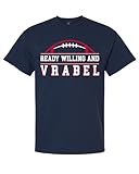 Trenz Shirt Company Mens Graphic T-Shirt - Ready, Willing, and Vrabel Football Design-Navy-Medium