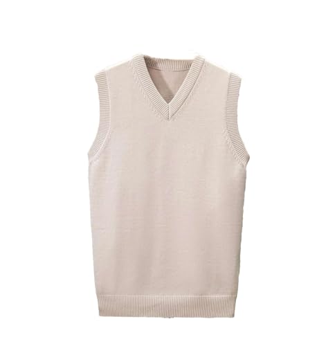 SaoBiiu Men's Knit V-Neck Sweater Vest Autumn Winter Casual Sleeveless Sweater - Main Image