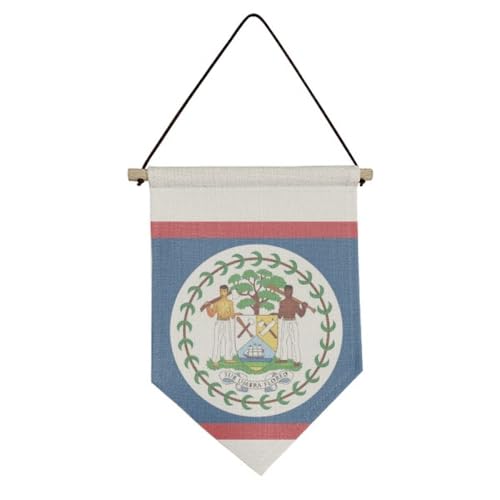 Drapeau Belize en toile suspendue pour une décoration murale exotique
