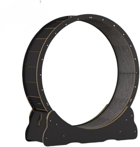 キャットホイール 大型 猫用ルームランナー 自走式 静音設計 猫爪とぎ付き 運動不足解消 室内用 組み立て簡単 交換可能ローラー (TPE素材/ロック装置内蔵/低騒音)ArcticDeer (XL,ブラック)