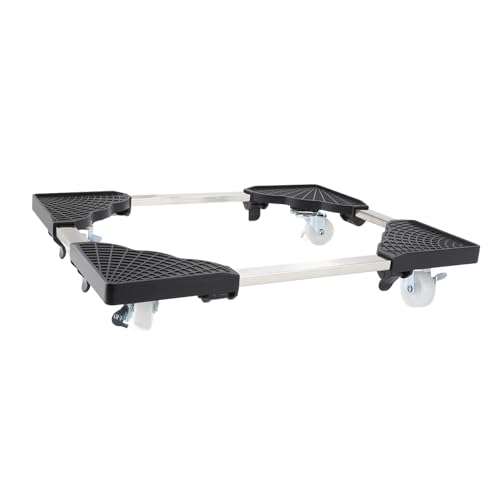 Soporte para CPU de PC con ruedas giratorias, soporte móvil retráctil universal para torre de computadora, carrito rodante para hogar y oficina miniatura 4