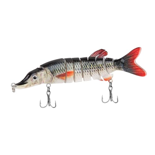 CREECHWA Señuelo de lucio, señuelo de pesca para trucha, perca, señuelo, lucio, se mueve como un pez real, accesorios de pesca,