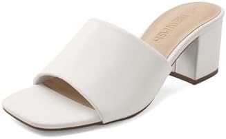 DREAM PAIRS Women's Square Open Toe Heels Sandals Low Block Chunk...