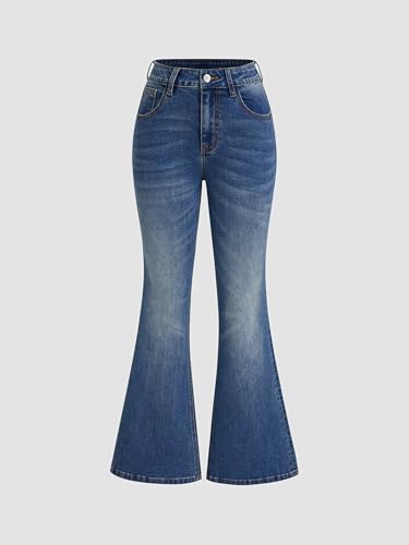 CIDER Jeans for Women Trendy High Waist Flared Leggings High Stretch Denim Pants Pocket Slim Fit Trousers2