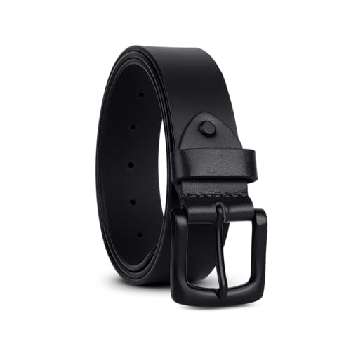 Image of Genuine Leather Belt for Men Formal & Casual Wear - Belts for Men Leather Original, Durable Buckle - Belt for Man - Gift for Husband, Father, Friend