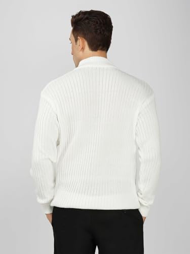 Image of LOQUE Men's Wool Blend Selection Sweater Half Zip High Neck Pullover Warm Casual Winter Wear for Office and Travel