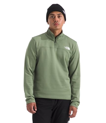 THE NORTH FACE Mens Cedar Trail Grid Fleece Quarter Zip Jacket | Cold Weather Top With Durable, Reinforced Bindings