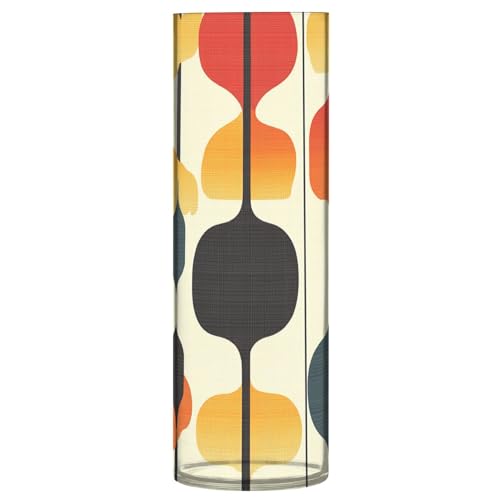 Mid Century Modern Style Geometric Shape Orange Plastic...