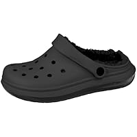 Yinka Shoes Ladies Fleece Lined Dual-Strap Clogs Black 3