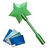 zvd bacchetta stampata in 3d tocca per pagare,pagamenti, tecnologia, gadget tecnologici, porta carte di pagamento senza contatto con bacchetta magic stellare per bambini e adulti (verde)