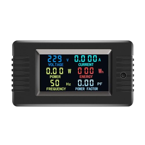 Medidor de potencia digital avanzado, voltajes, corriente y factor de potencia, fácil de usar para una gestión eficiente de la energía