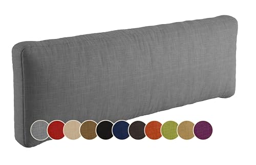 sunnypillow Grand Coussin Dossier pour Canapé Palette Euro - Matelas Extérieur Impermeable, Anti UV - Appui 120 x 40 x 20/10cm - Coussin Salon de Jardin,...