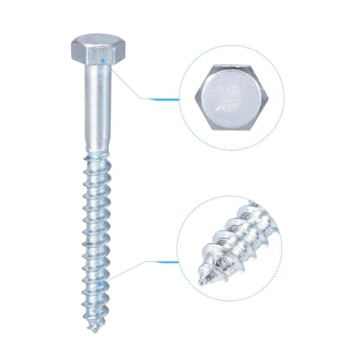 Tornillos Hexagonales M6 x 60 mm acero carbono zincado 25 pzas miniatura 3