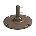 Table Umbrella Base, 20" Dia, Round, 10" Stem, 35 Lb, Will Not Work with Folding Table Base, Bronze Mist