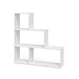 Treppenregal mit geräumigen Fächern