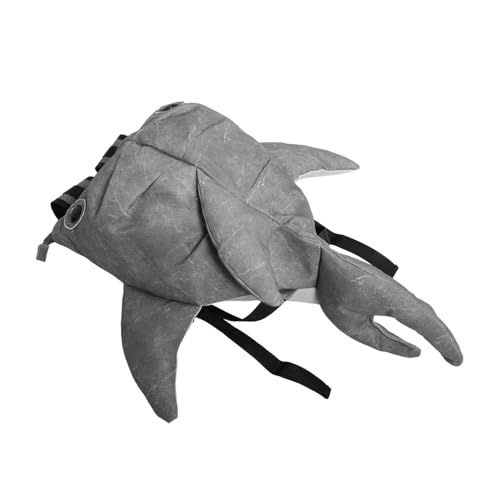 FRCOLOR Shark Shape Backpack Large Capacity Polyester Travel Bag for Men and Women Fun Decorative Bookbag for Outdoor Activities and Shopping