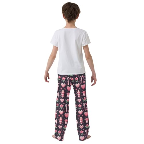 Pajama Bottoms, Pixel Art Retro Pattern Sleeping Pant Lounge Wear Pajamas Long Pants Sleepwear Pjs3