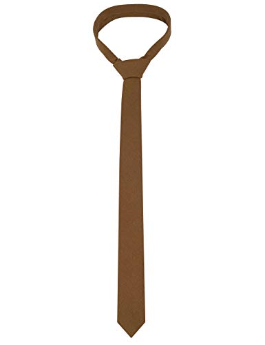Image of Kebocis Mens Solid Color Cotton Necktie for Men