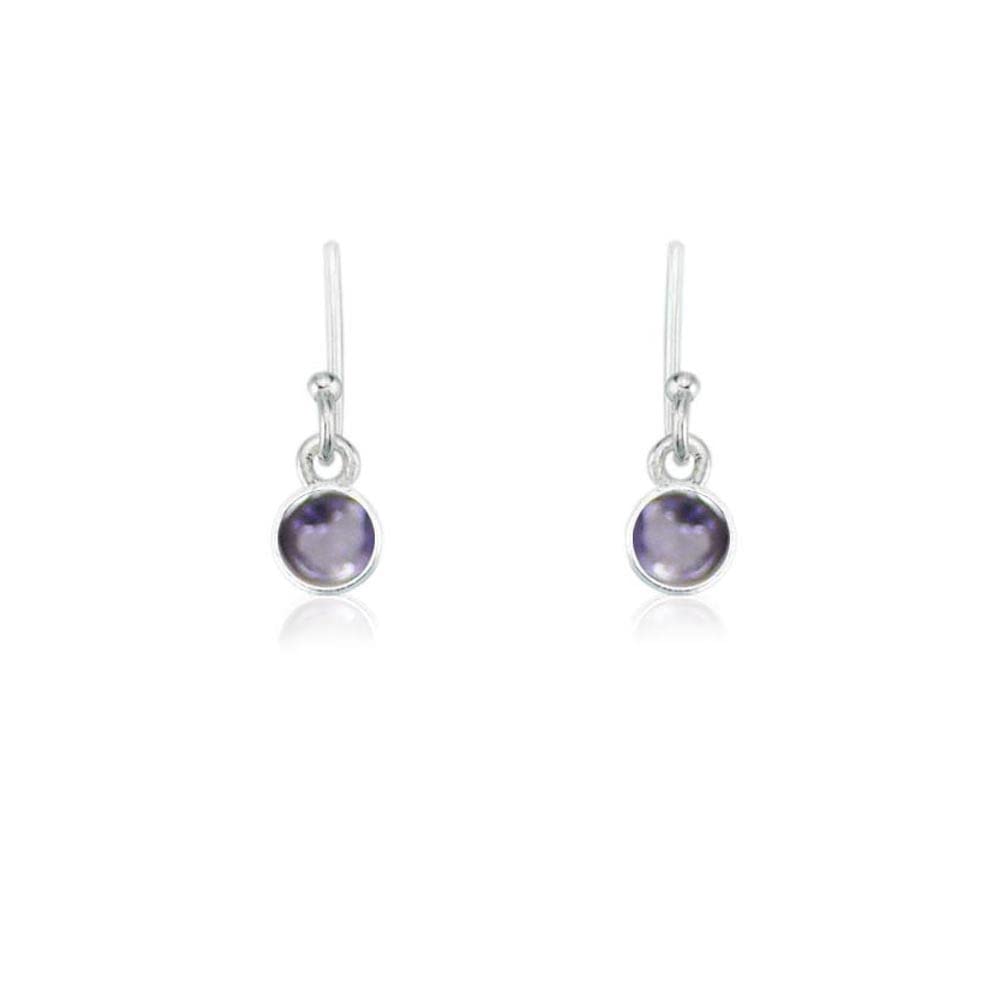 Mya Bella Sterling Silver 5mm Birthstone Round June Drop Earrings, Women Jewelry Accessories, Sterling Silver, No Gemstone