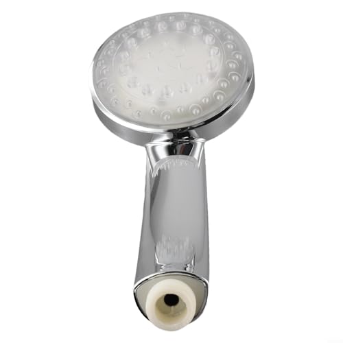 snowchecking Cabezal de ducha con efecto de iluminación LED dinámico alimentado por generador de turbina de presión de agua ahorra energía y mejora el baño