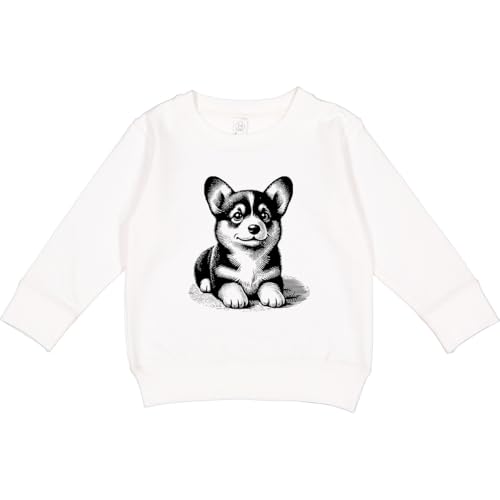 inktastic Corgi Puppy Dog Drawing Toddler Sweatshirt 7 White 442e8