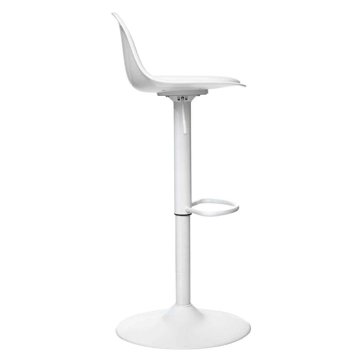 Tabouret Chaise de Bar Blanc Moderne Hauteur Ajustable - Atmosphera