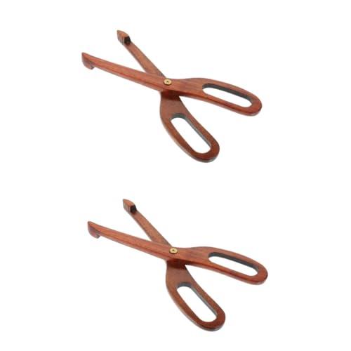 Cabilock 2 Pièces Pince à En Bois Gâteaux Au Fromage Faire Frire Du Pince à Salade Pince En Bois Pinces Pour Servir La Nourriture Pince à Nourriture Rôti Fruit Le Dessert Barbecue