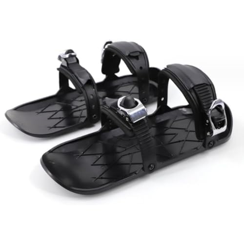Dearollingミニスキー 大人用 スキー板 ショートスキ スノーショート キーシューズ 小型 調整可能 全サイズに適用 ポーツスキー用具 滑雪板 収納袋 (3,a)