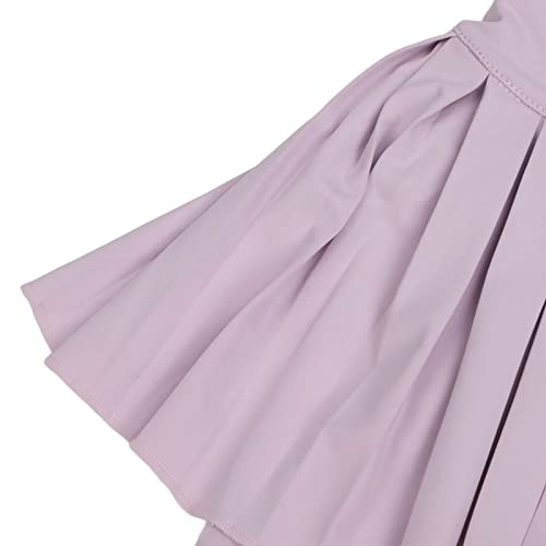 Saia de tênis plissada, saia esportiva rosa respirável com bolsos para exercícios para caminhadas ca